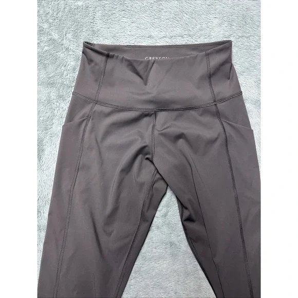 Greyson High Waisted Leggings Womens M Gray  Stretch Gym Activewear Pockets - Picture 5 of 14